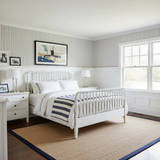 Mercer Pinstripe Wallpaper with thin vertical stripes.