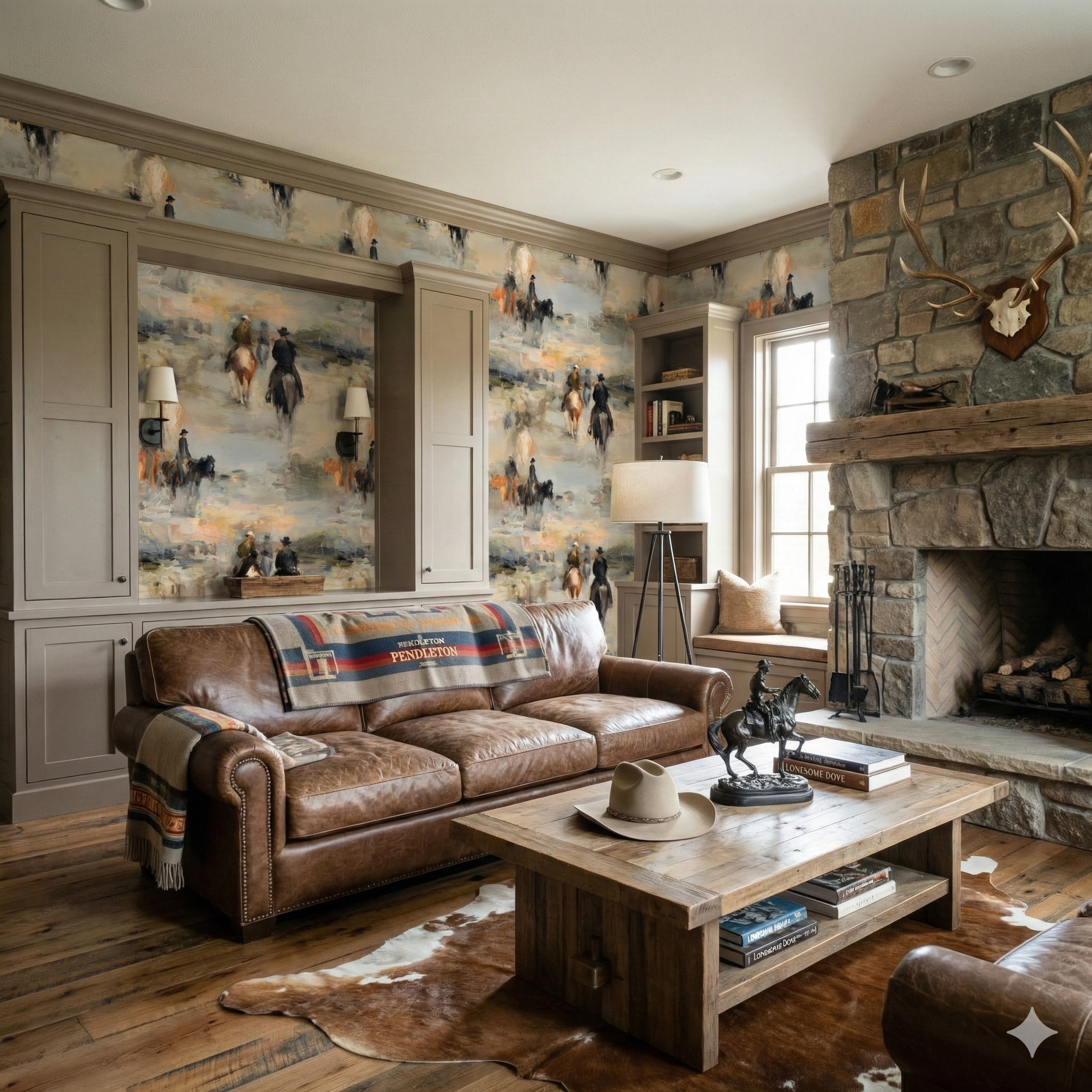 Wandering Riders Oilwash Wallpaper