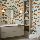 Sunchaser Frames Wallpaper with sunglasses pattern and leafy details.
