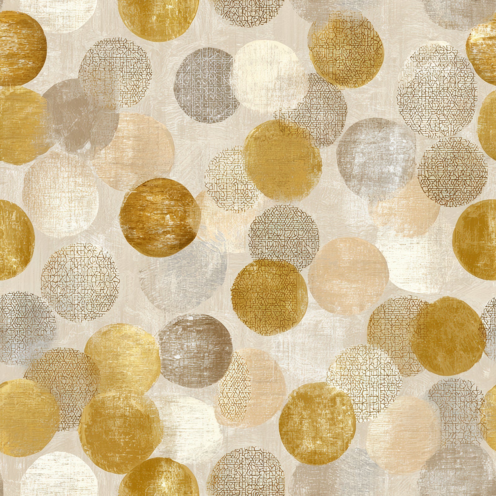 Gilded Sphere Sonata Wallpaper