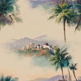 Griffith Mirage Wallpaper with observatory by Eazywallz, featuring an artistic, tropical, hand-painted palm tree scene.
