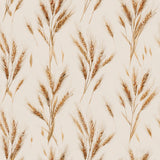 Harveston Rye wallpaper with wheat illustration pattern.