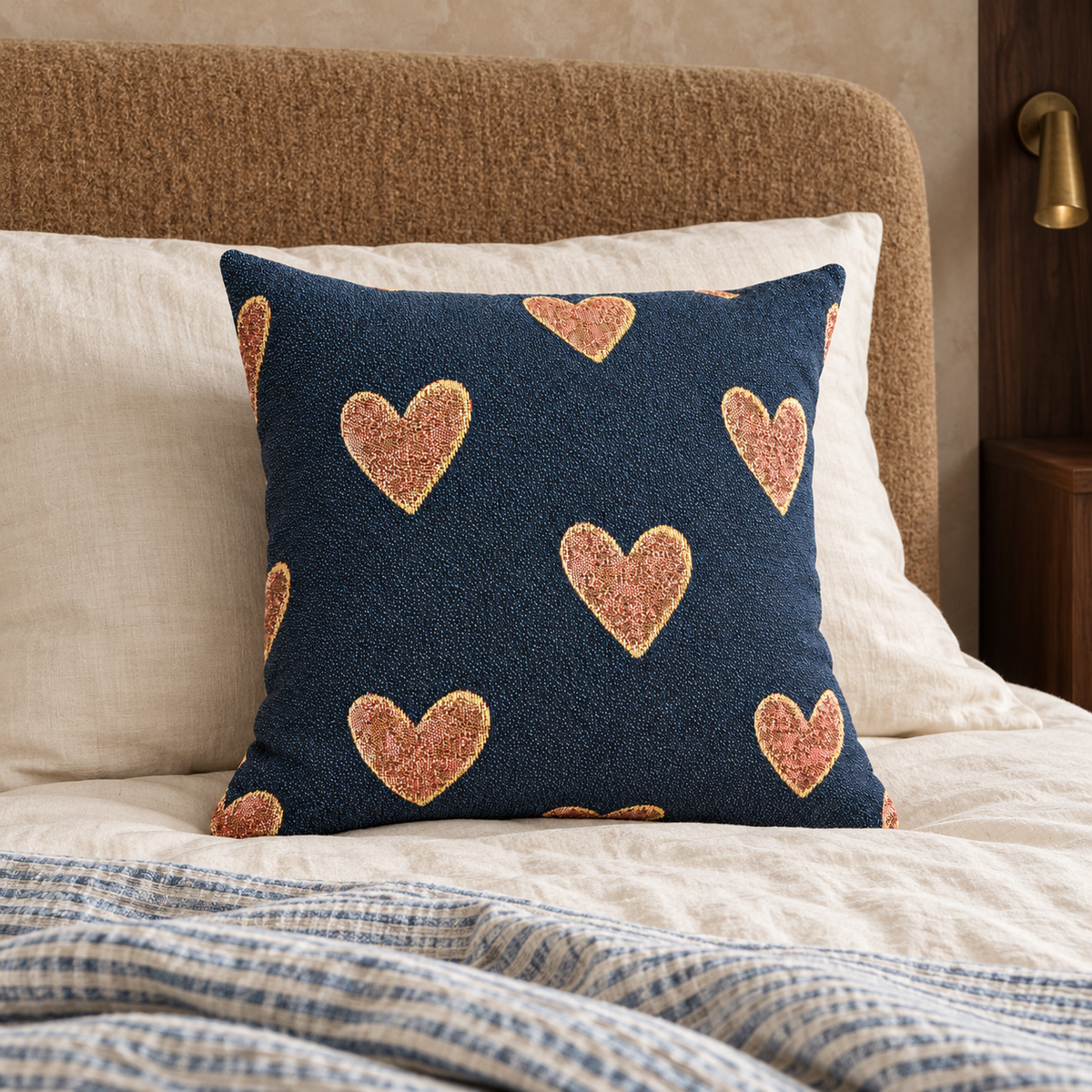 Love Notes Woven Throw Pillow