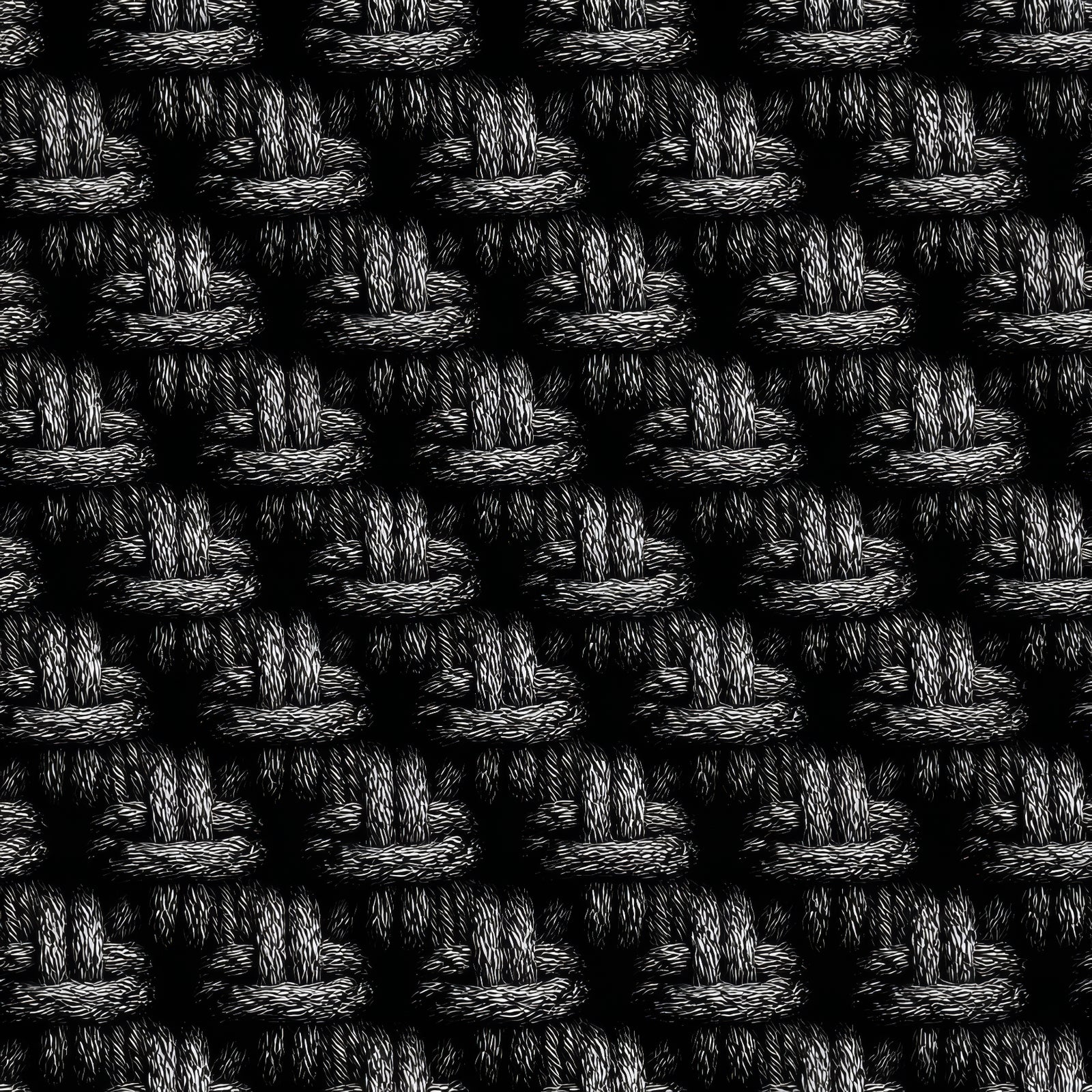 Textured mariner's knotwork wallpaper with black and silver woven pattern, showing intricate interwoven details.