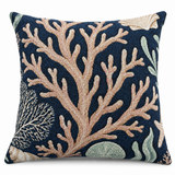 Midnight Reef Woven Throw Pillow