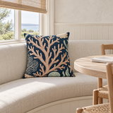 Midnight Reef Woven Throw Pillow