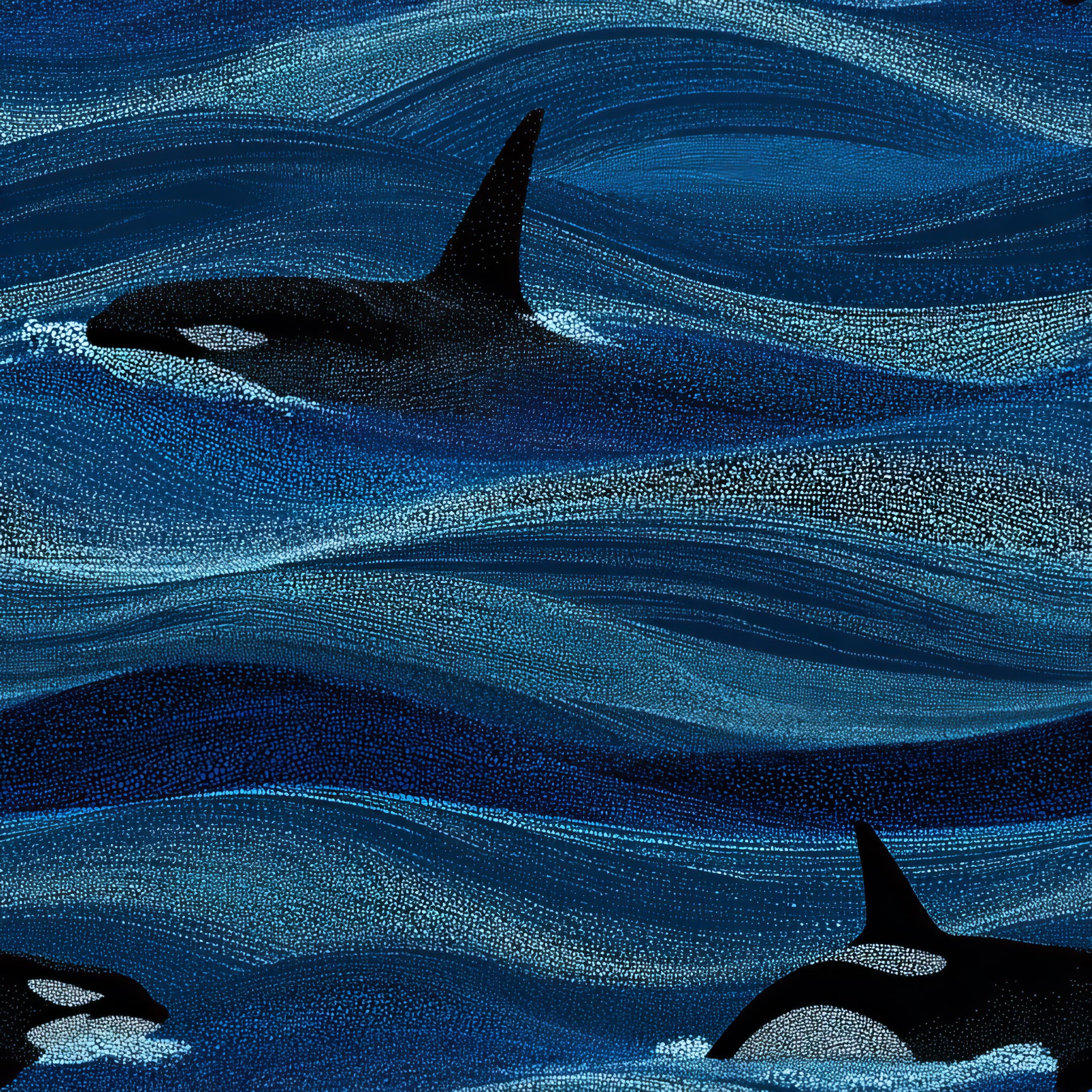 Pelagic Drift Orcas Wallpaper