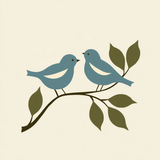 Perch & Pair Woven Throw Pillow