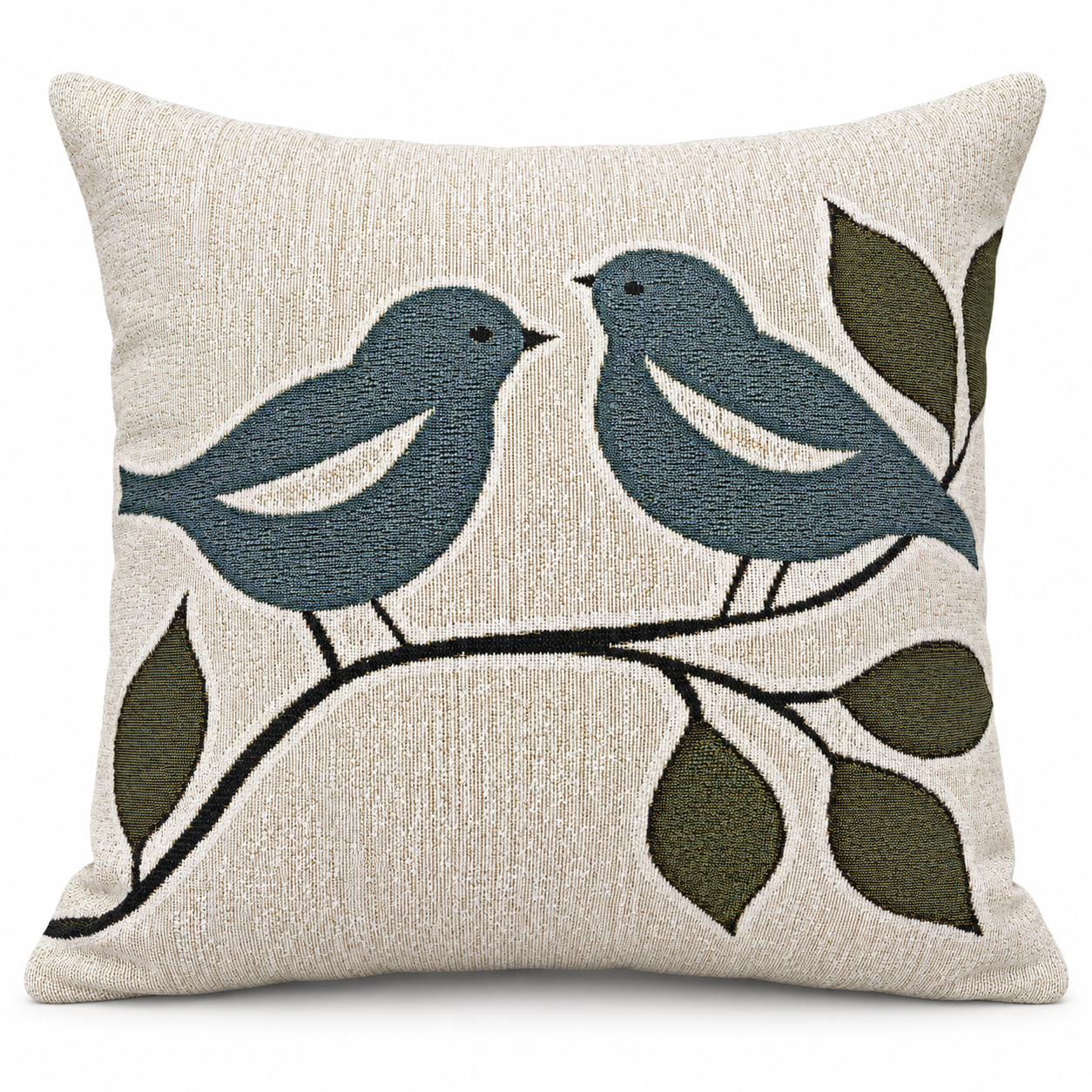 Perch & Pair Woven Throw Pillow