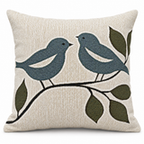 Perch & Pair Woven Throw Pillow