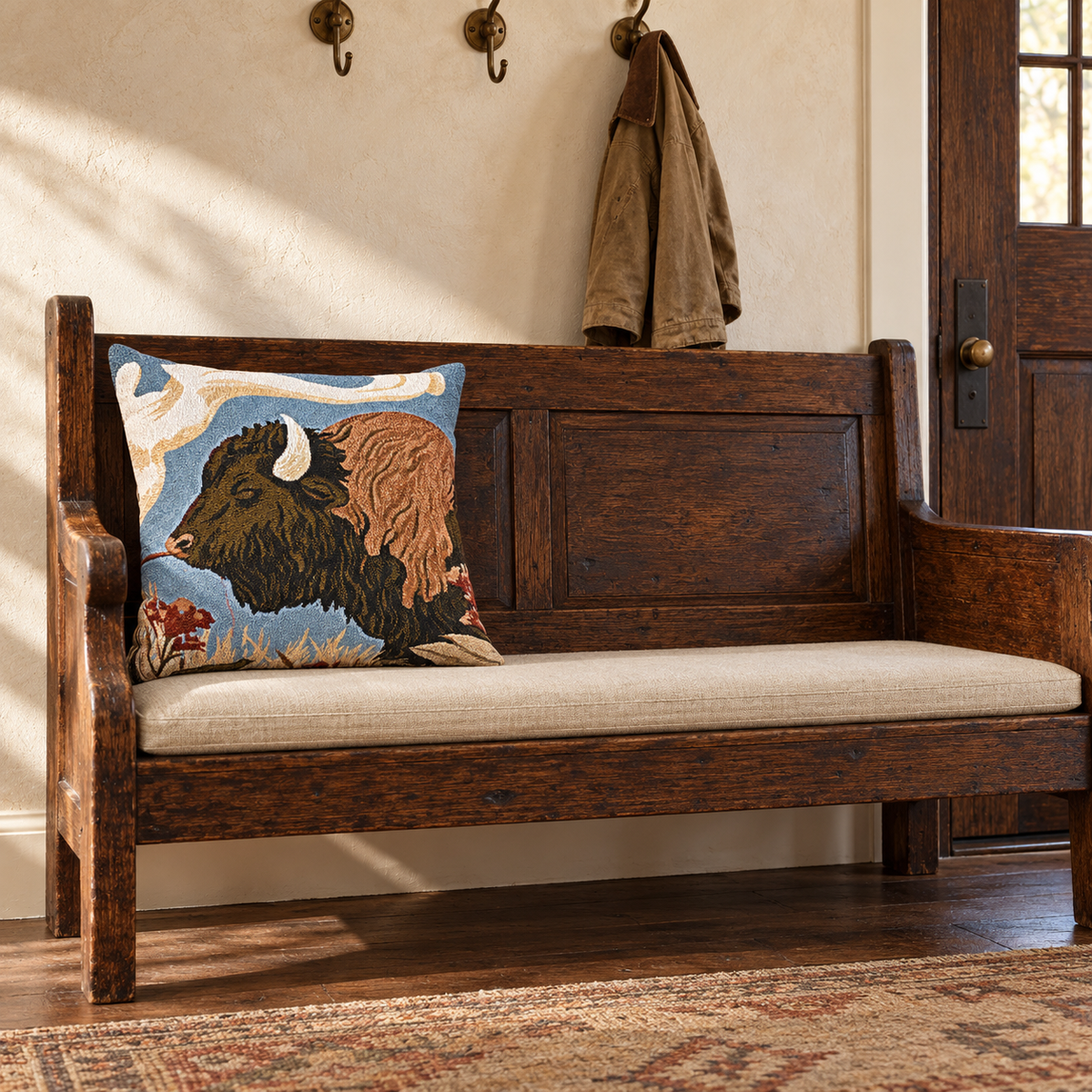 Prairie Guardian Woven Throw Pillow