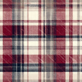 Redwood Ledger Wallpaper with plaid pattern, and texture of woven canvas.