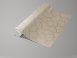 Beige saltpan wallpaper with a cracked-earth pattern.
