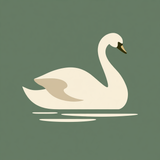 Stillwater Swan Woven Throw Pillow