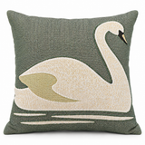 Stillwater Swan Woven Throw Pillow