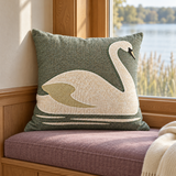 Stillwater Swan Woven Throw Pillow