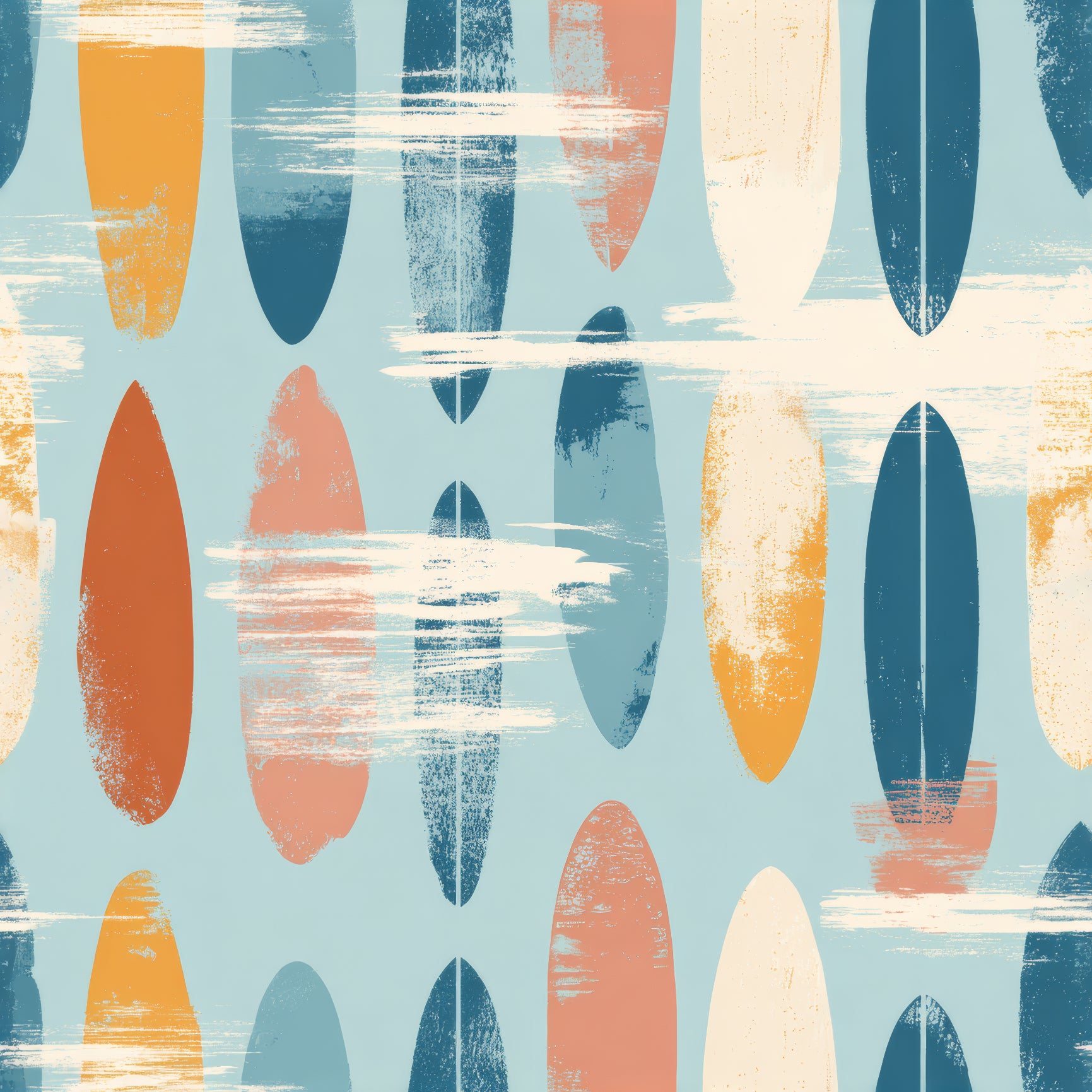 Surfline Color Run wallpaper with surfboard pattern on light blue background.