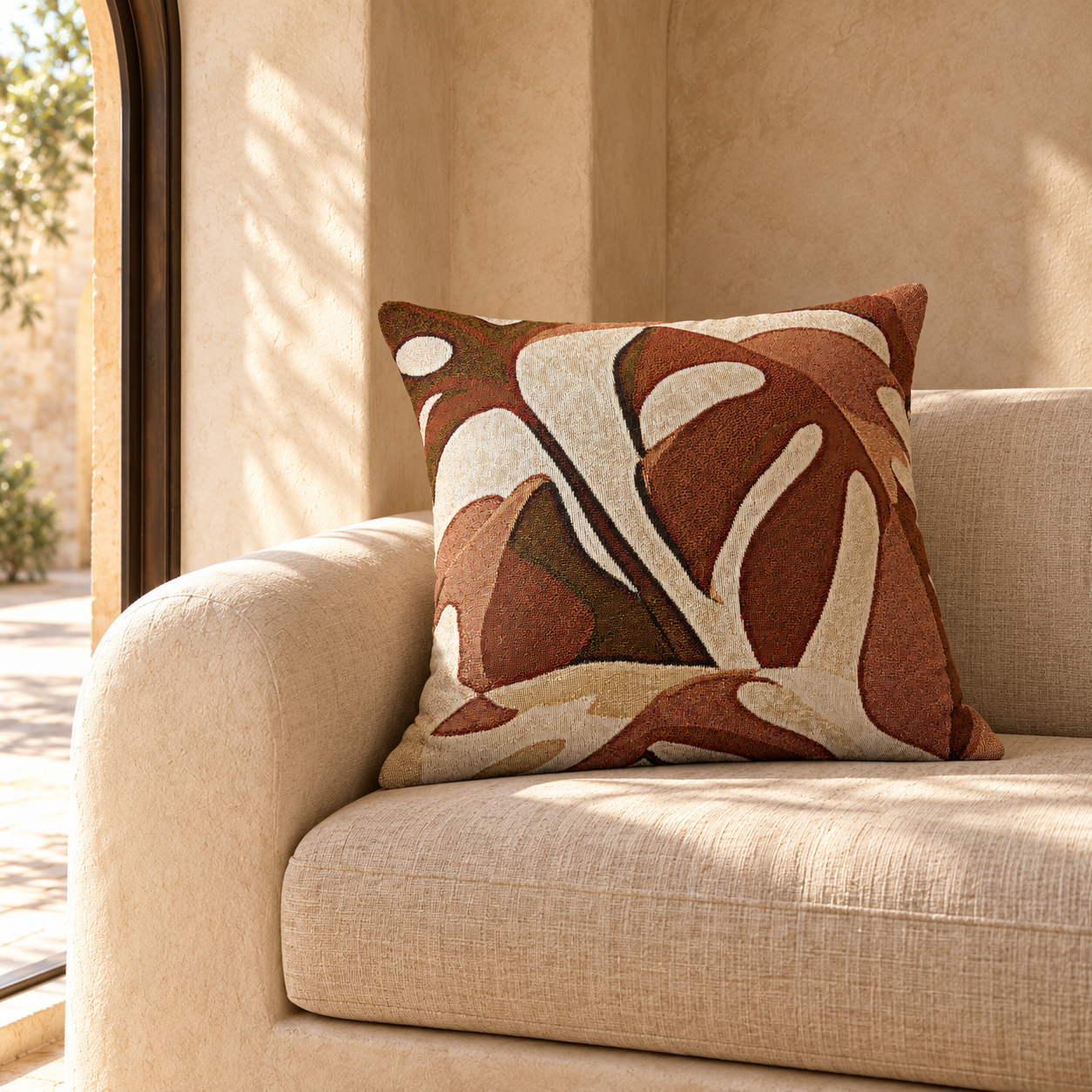 Terra Canopy Woven Throw Pillow
