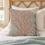 Tidal Blush Woven Throw Pillow