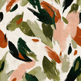 Verdance etude wallpaper with abstract strokes, brushwork texture, and green, brown, and blush palette.