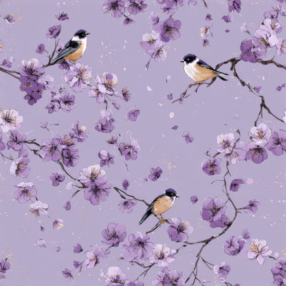 Violet Orchard Drift Wallpaper