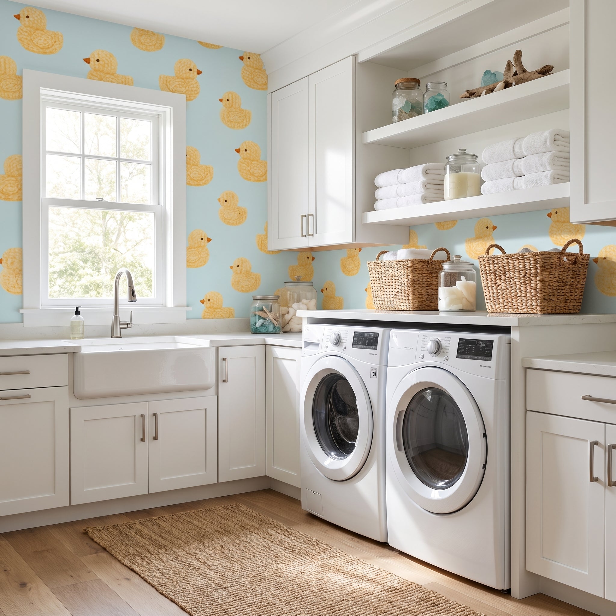 Tub Time Flock — styled room 2