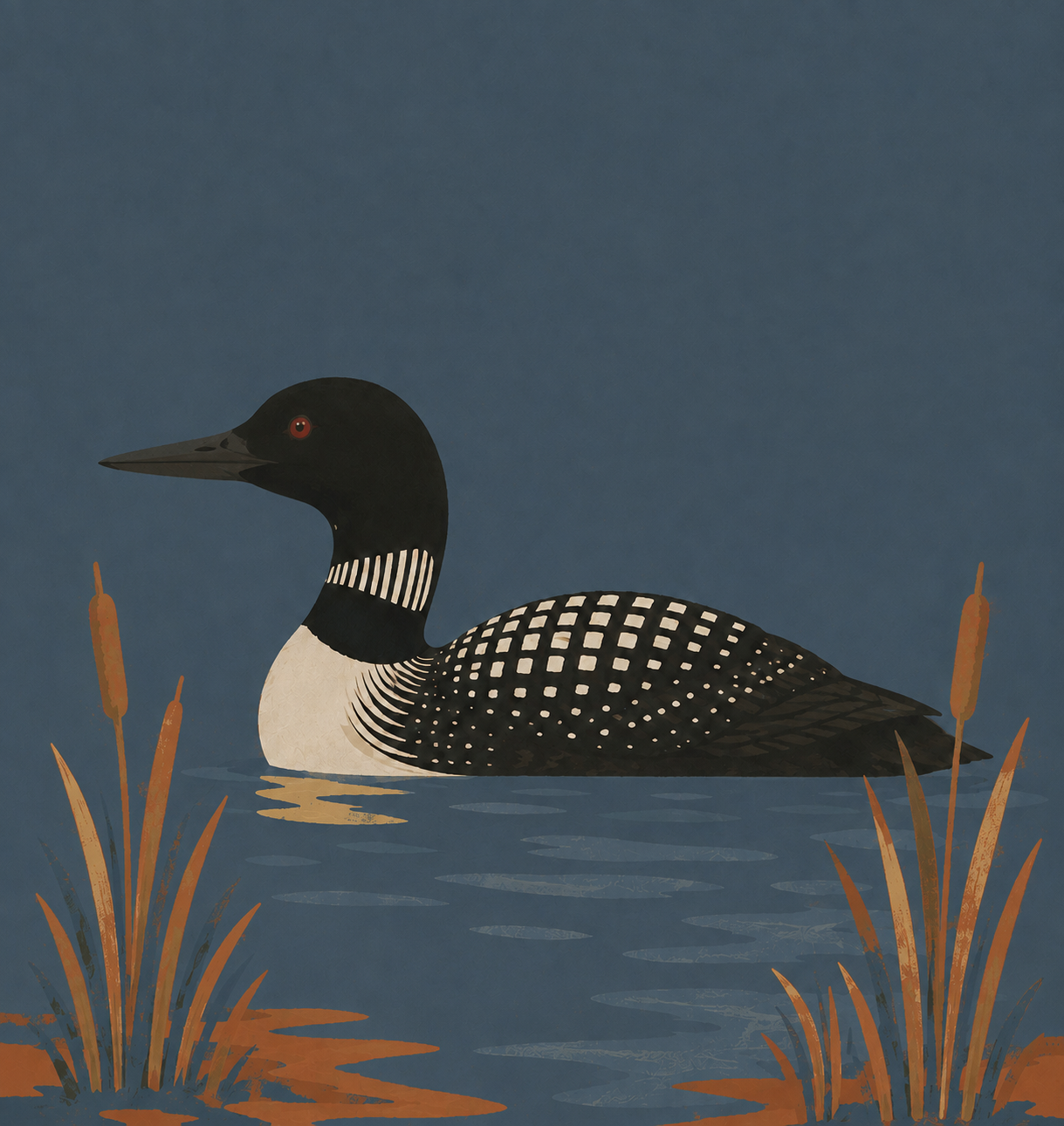 Stillwater Loon Woven Throw Pillow