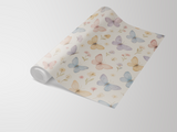 Butterfly Garden wallpaper with floral pattern by watercolor butterflies and flowers.