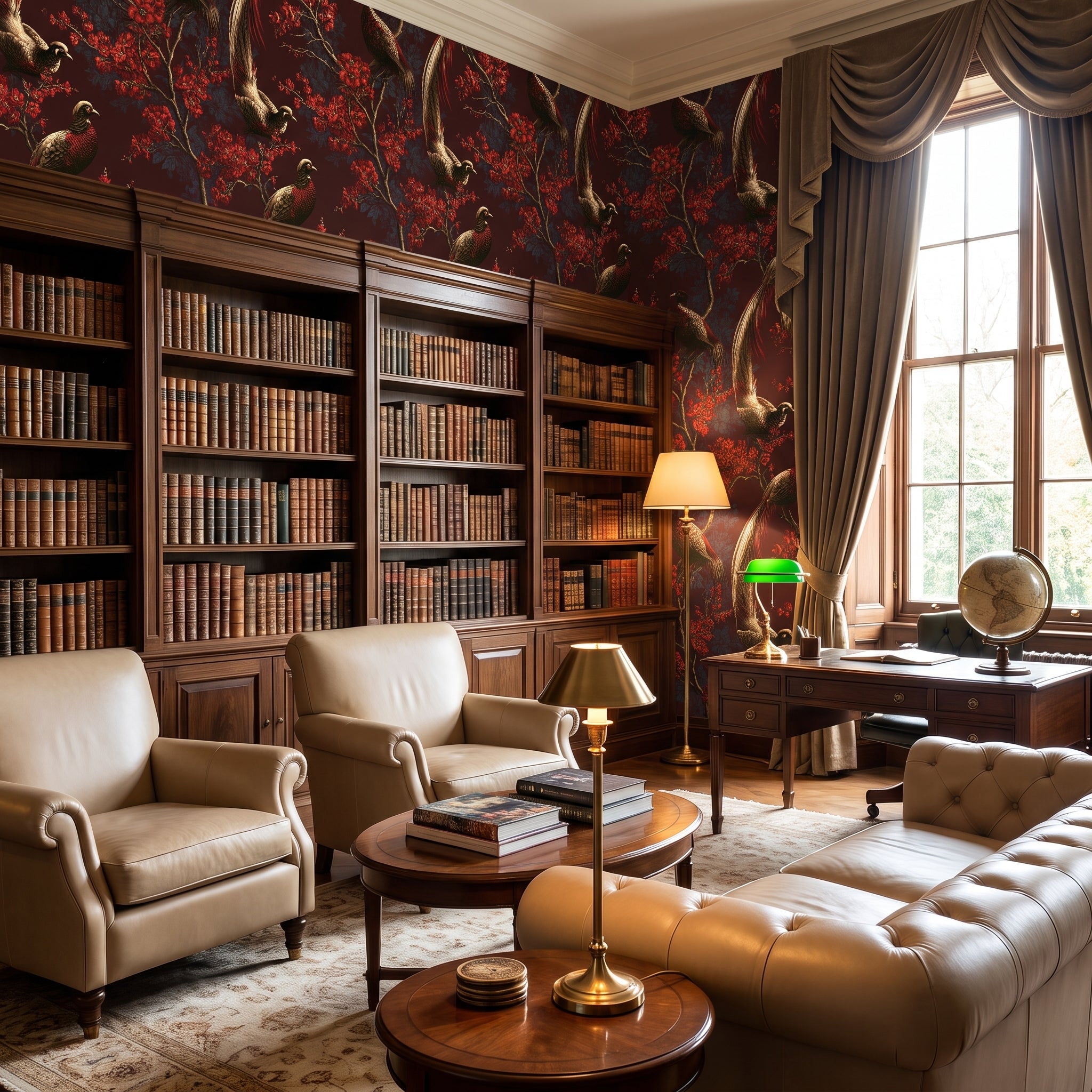 Crimson Canopy Ascent — styled room 1