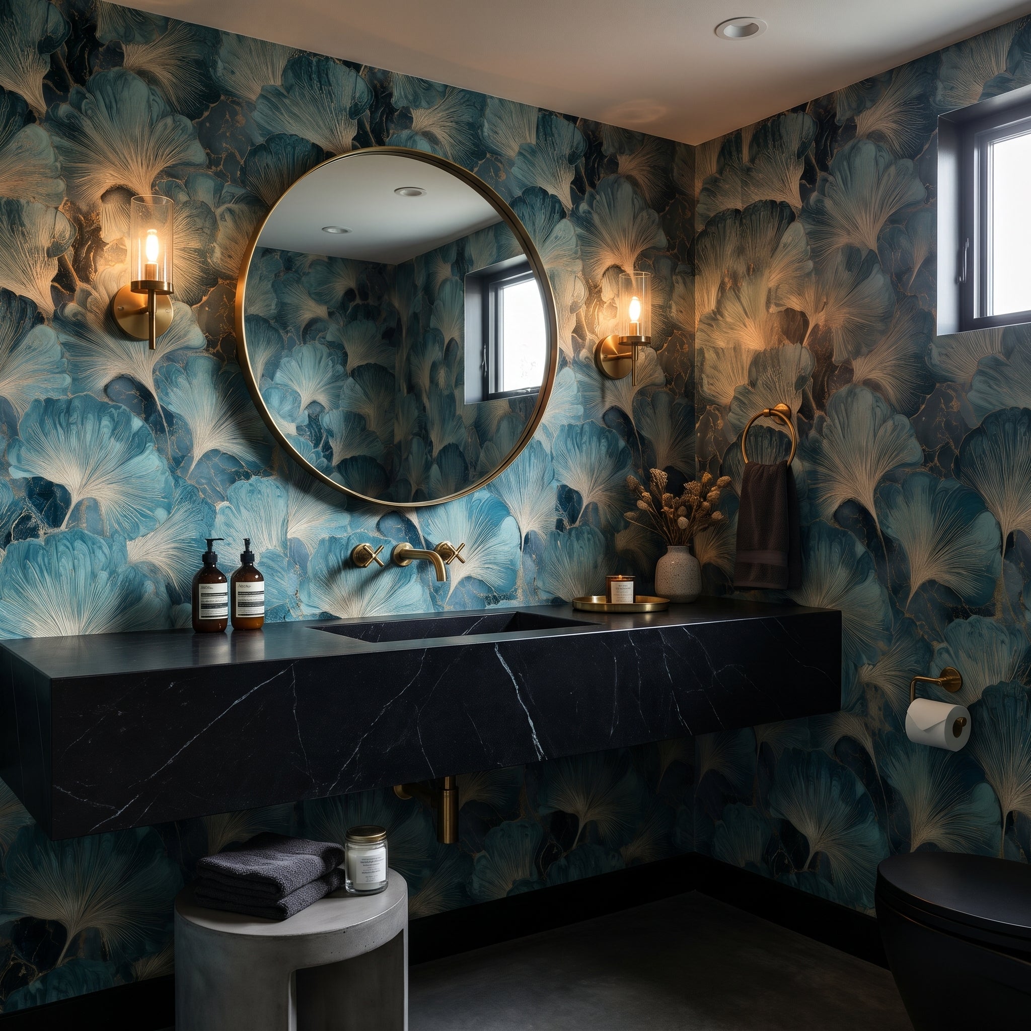 Sweeping Malachite Palms — styled room 1