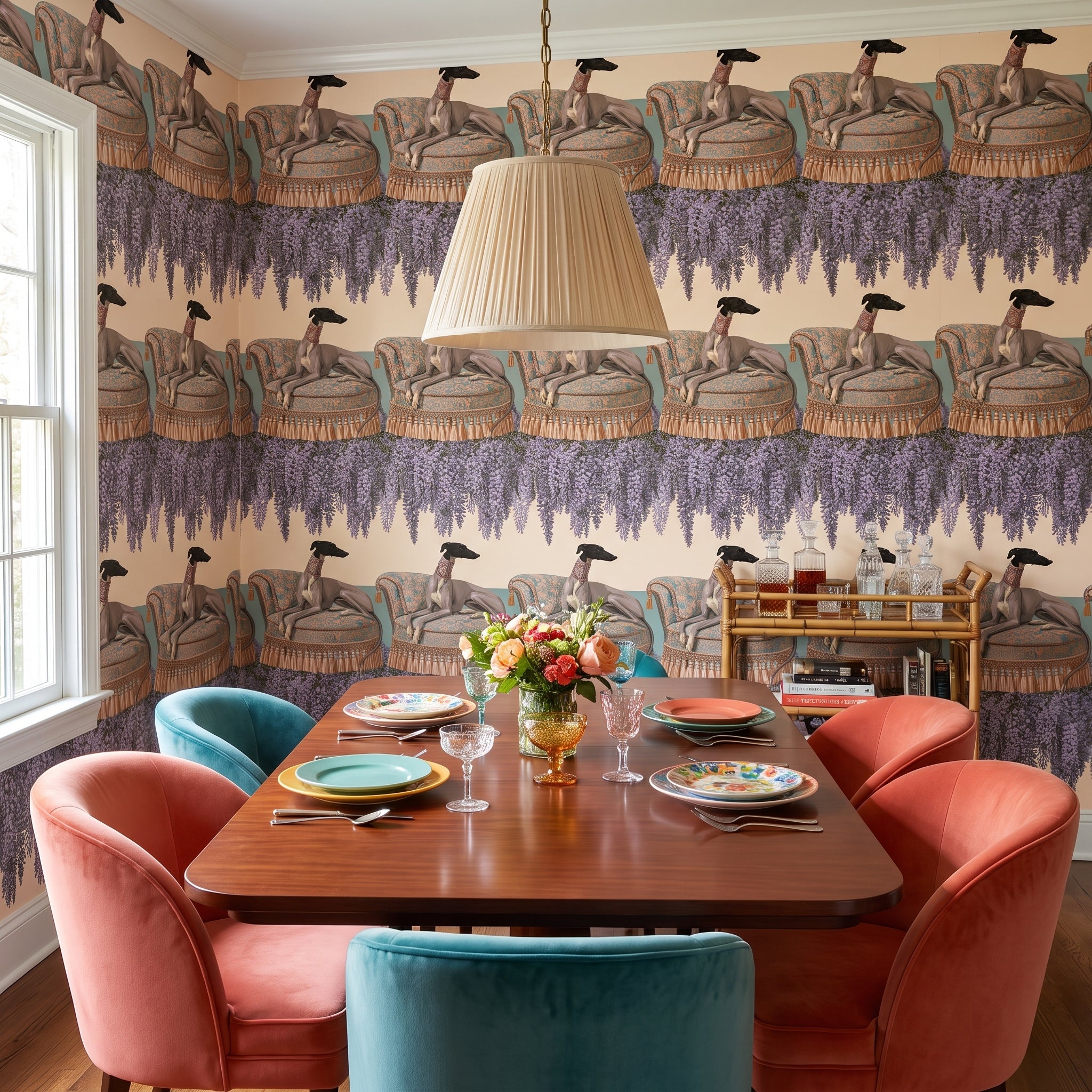 Whippet and Wisteria — styled room 1