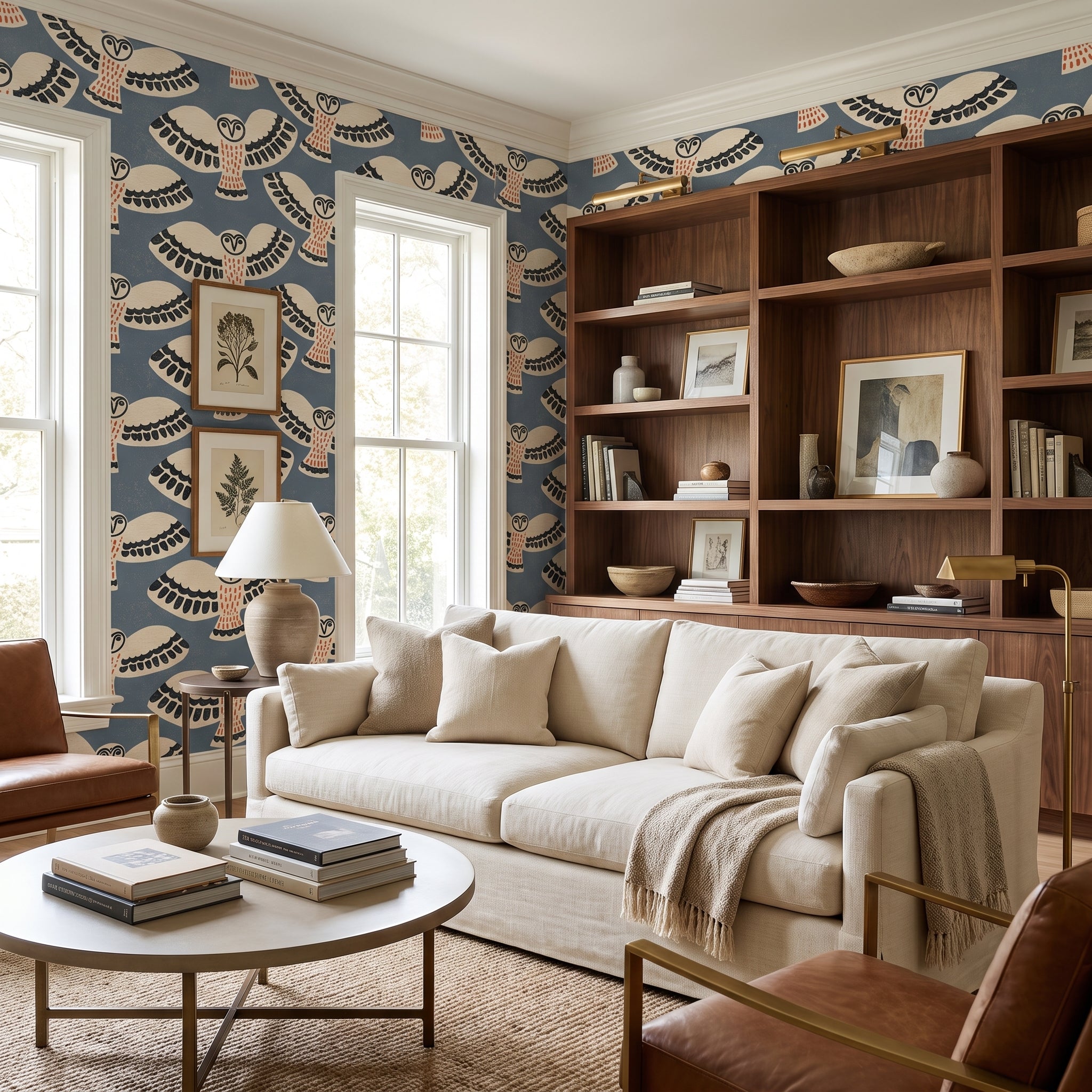 Barn Owl Glide — styled room 3