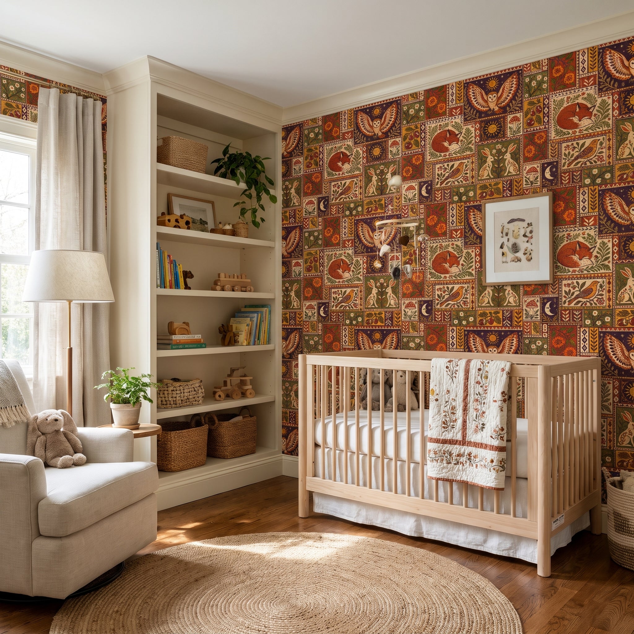 Folkloric Block Print — styled room 1