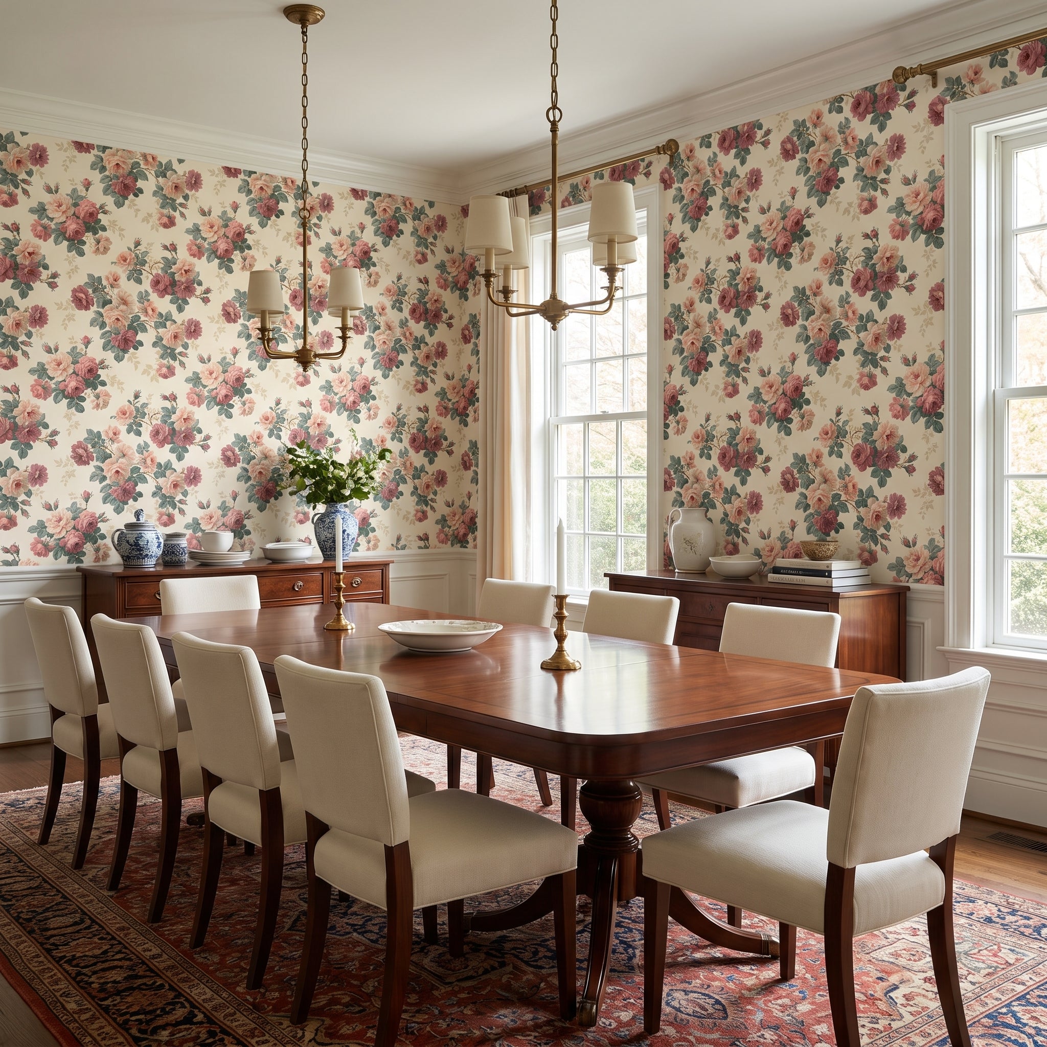 Estate Cabbage Roses — styled room 1