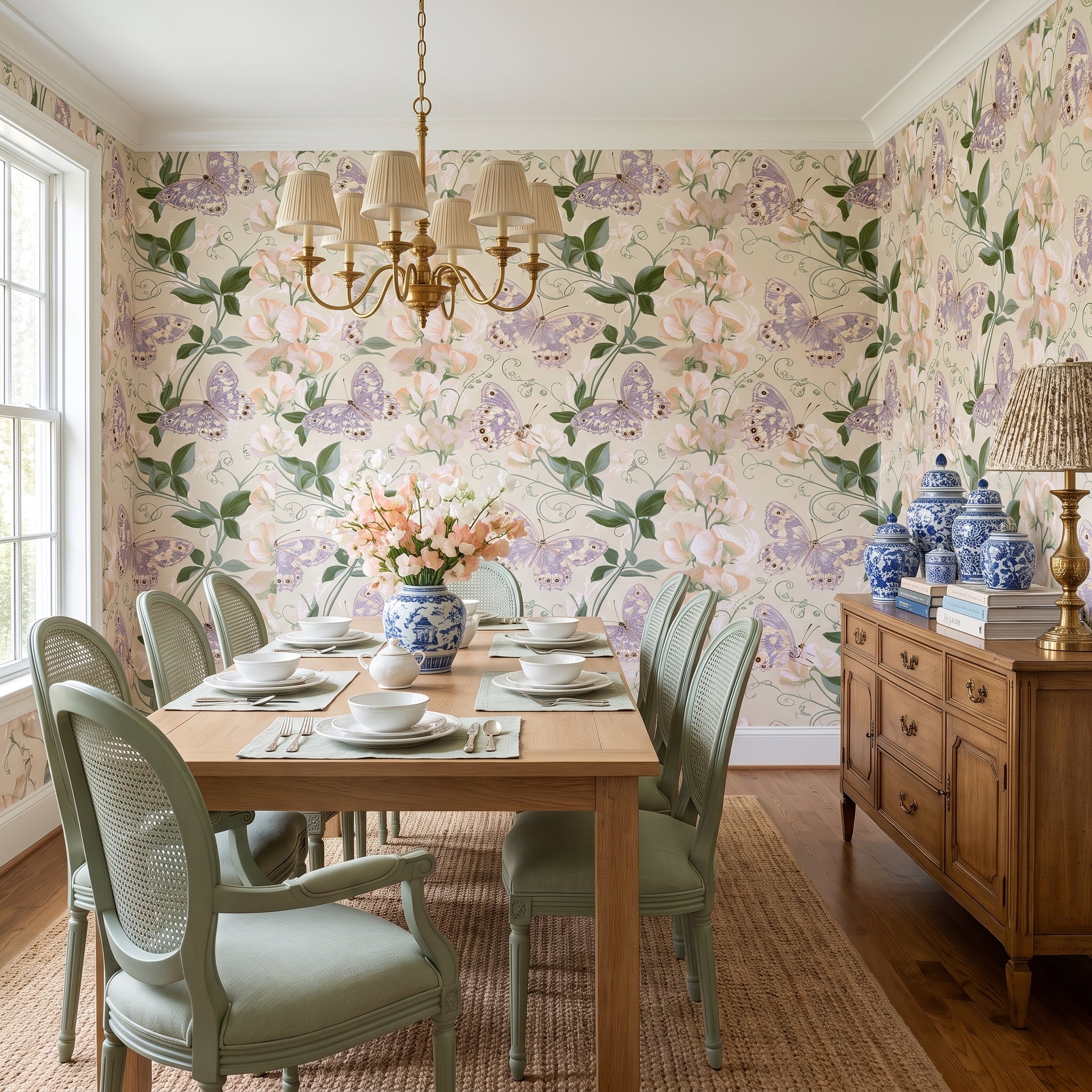 Lavender Wing Sweet Pea — styled room 3