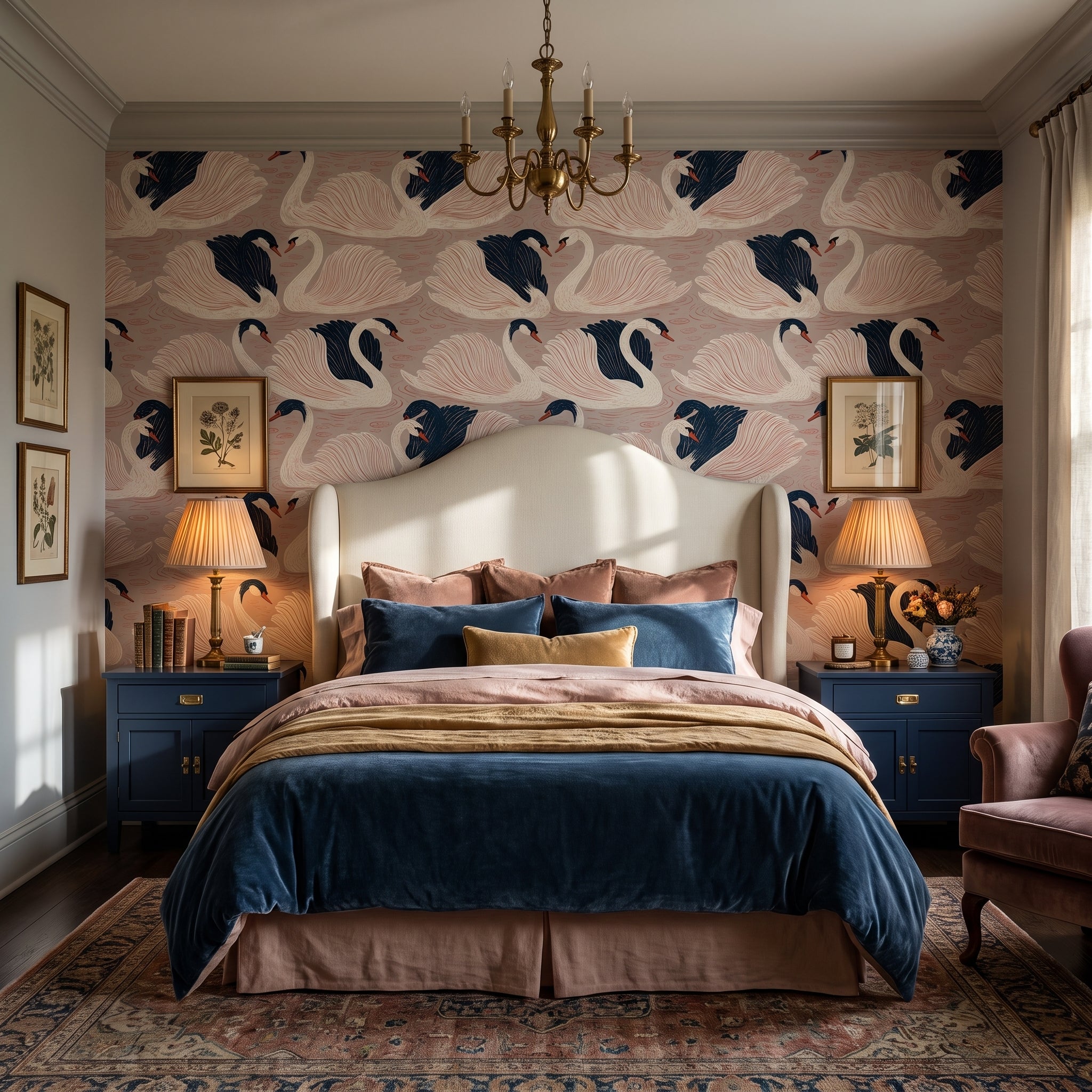 Painted Swan Duet — styled room 1