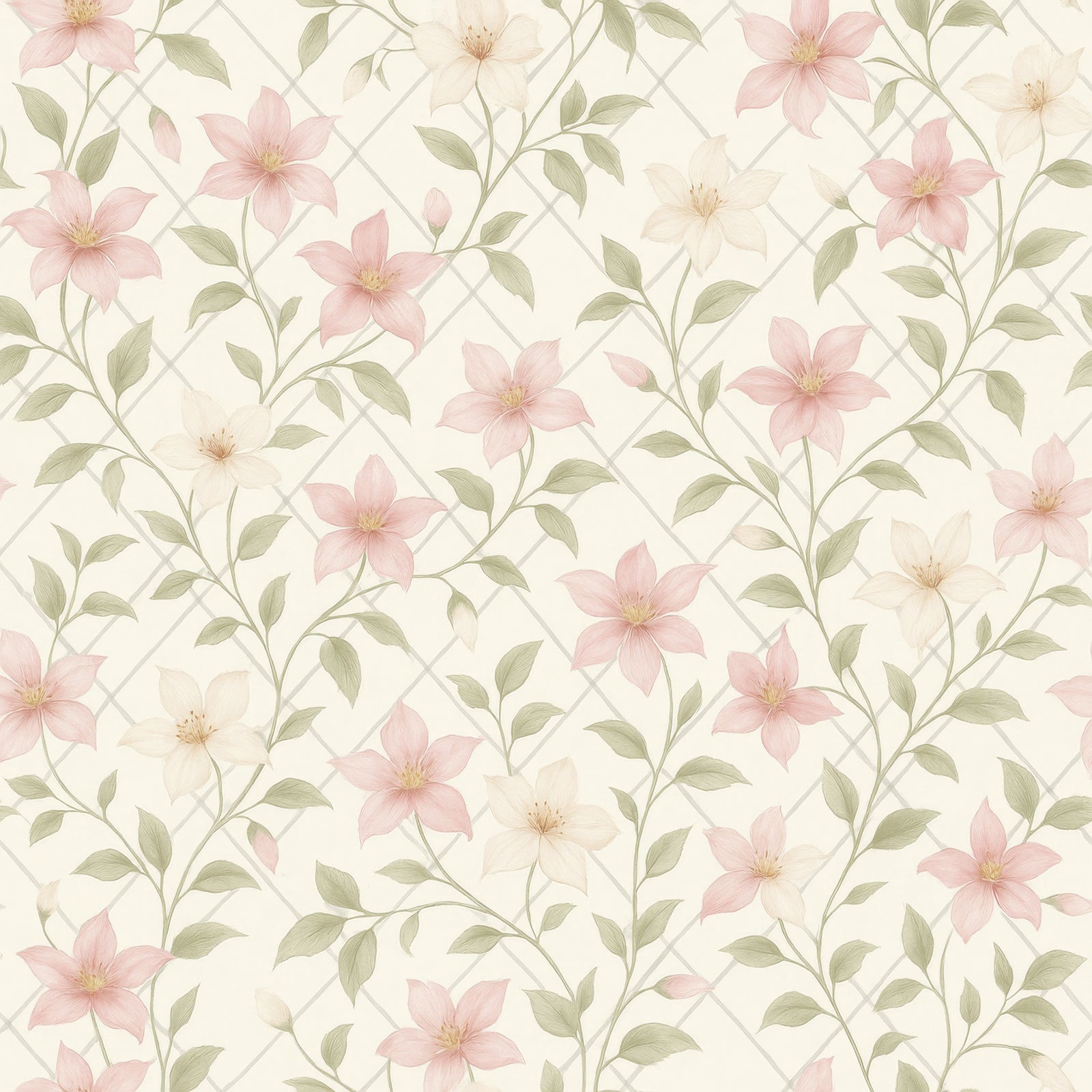 Garden Trellis Wallpaper