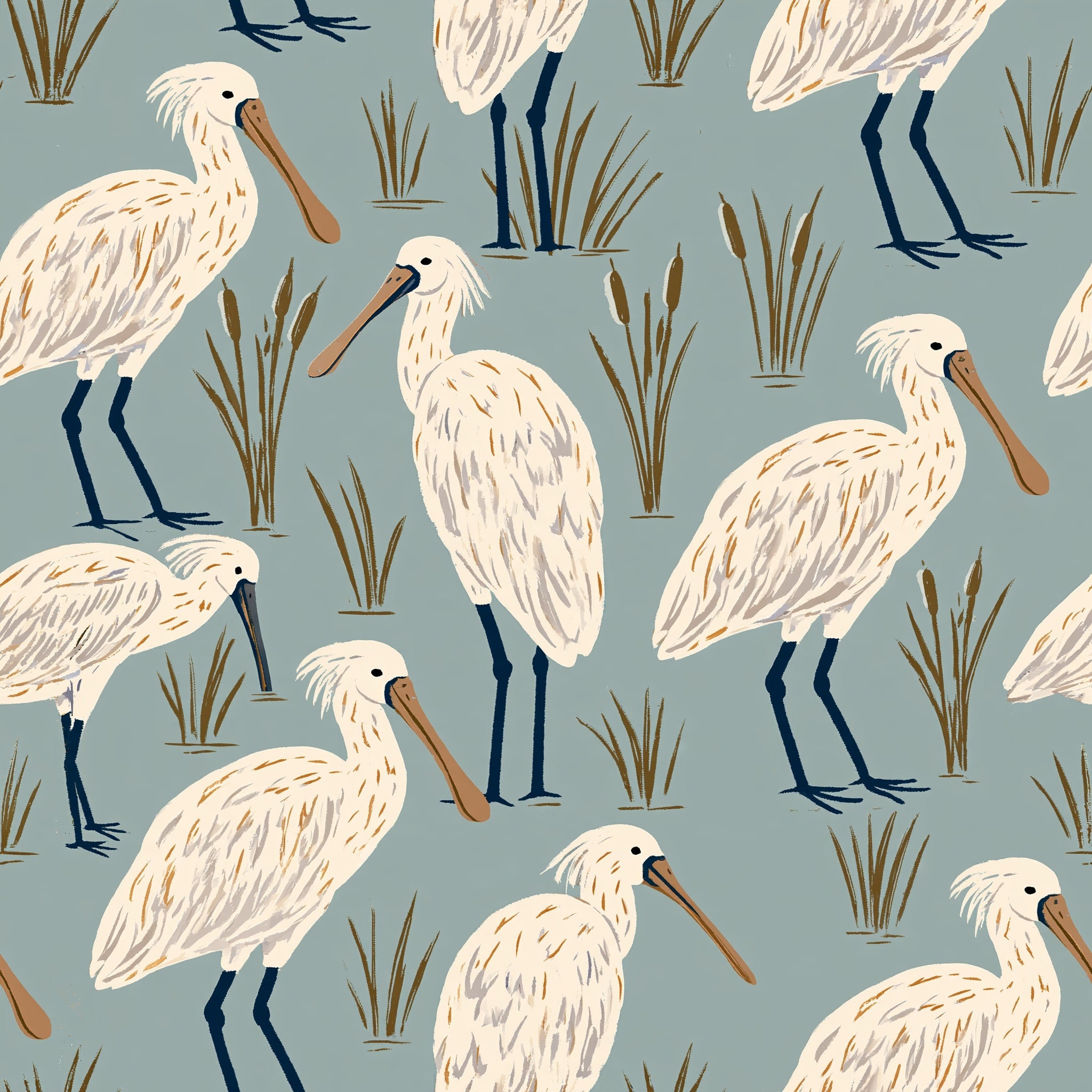 Spoonbill Shallows — wallpaper pattern