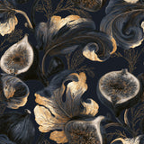 Midnight Fig Canopy — wallpaper pattern