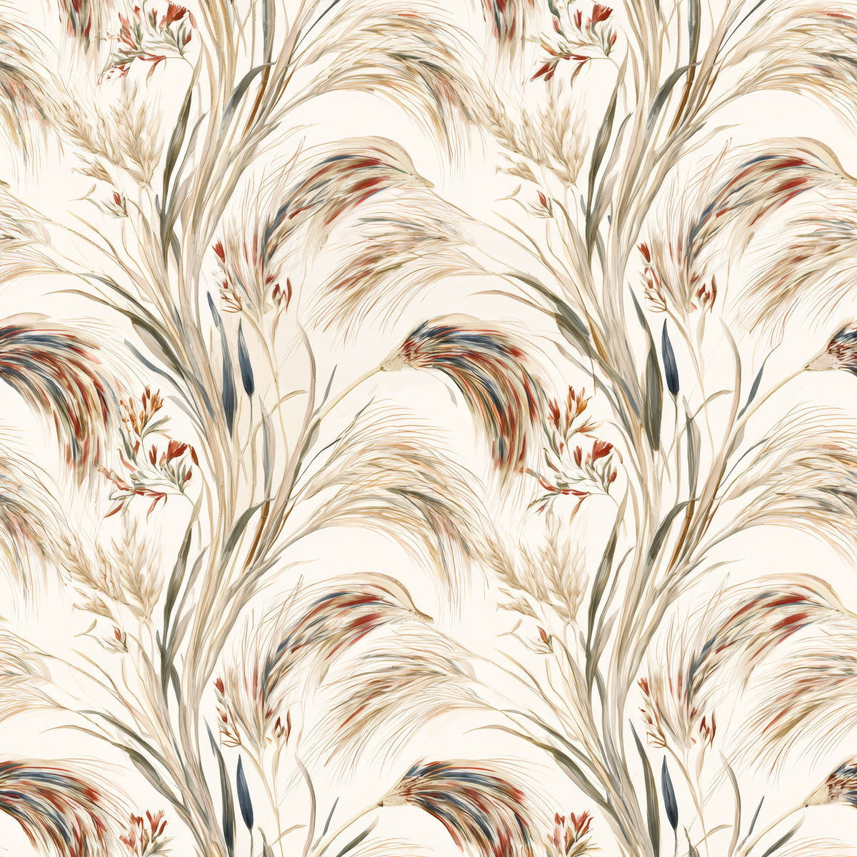 Crested Pampas — wallpaper pattern