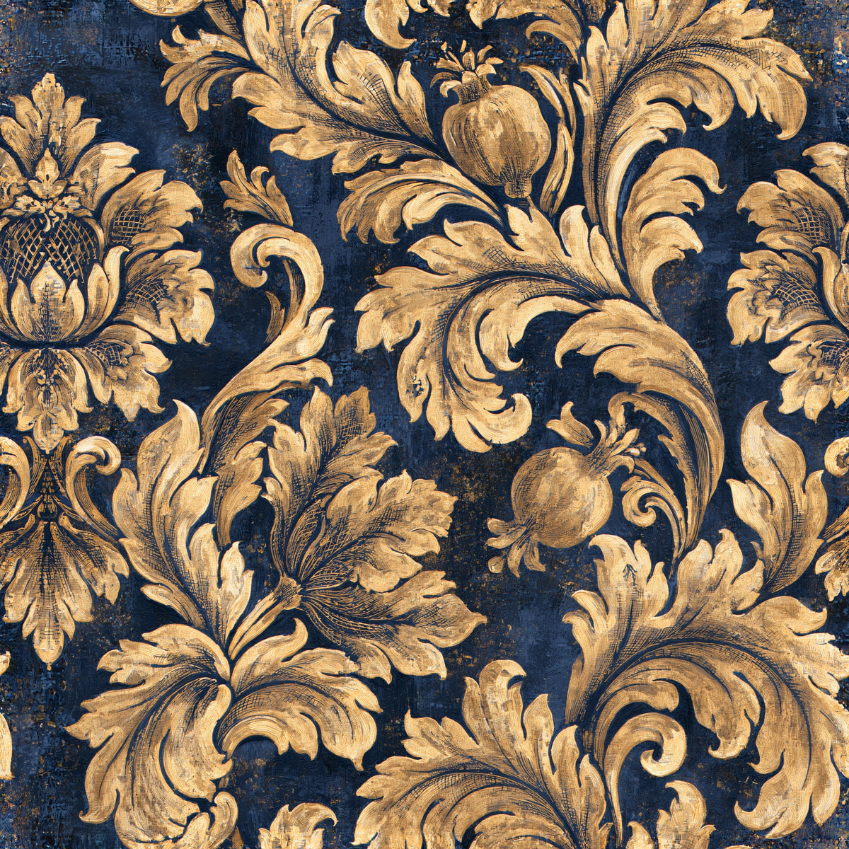 The Crowned Pomegranate — wallpaper pattern