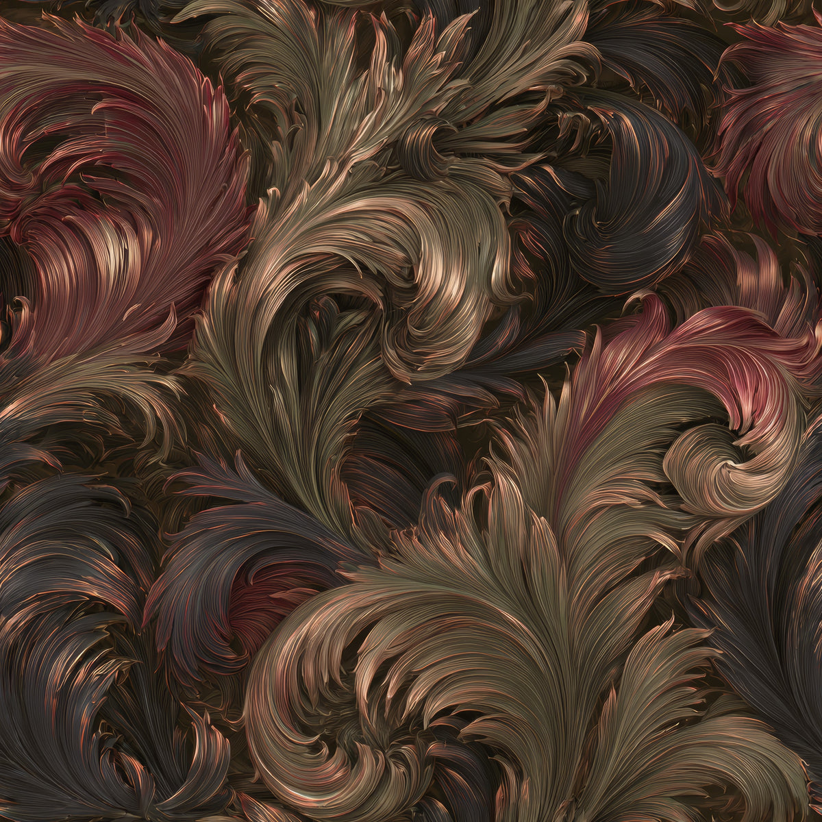 Baroque Sweep — wallpaper pattern