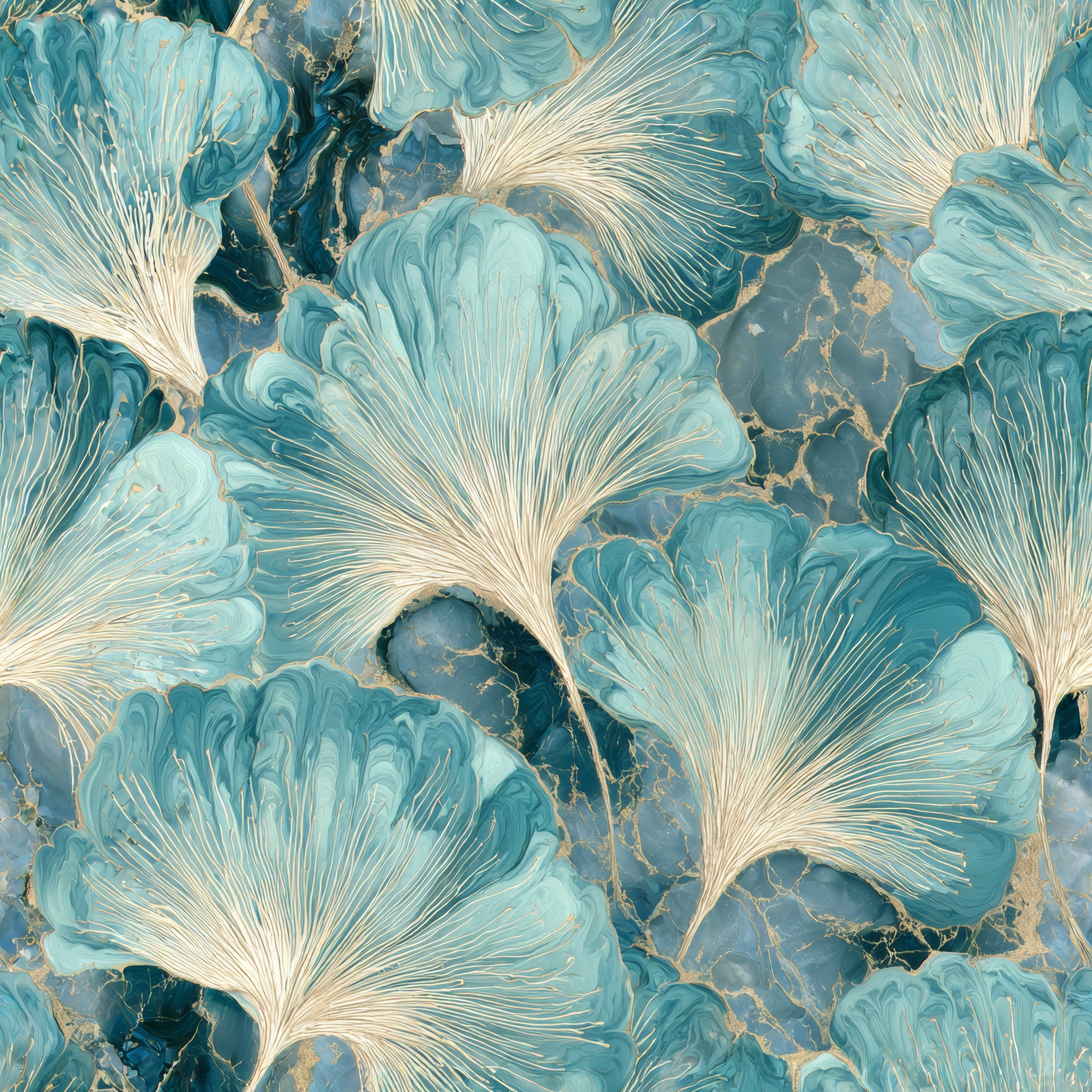 Sweeping Malachite Palms — wallpaper pattern