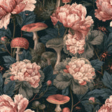 Toadstool Peony Parlor — wallpaper pattern