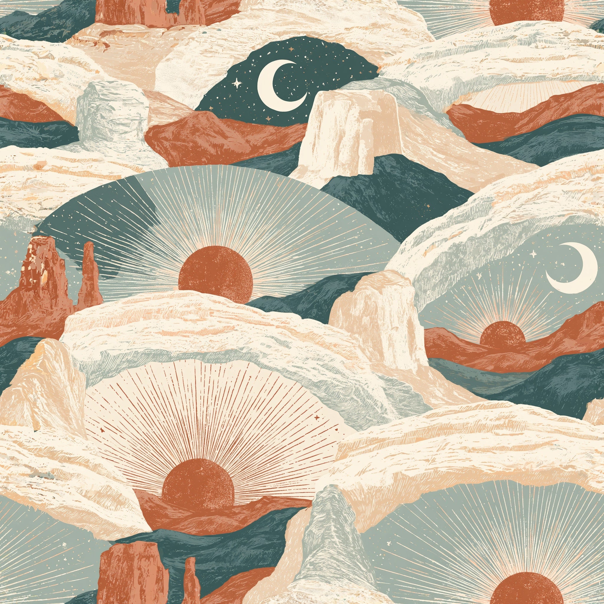 Astral Canyon — wallpaper pattern