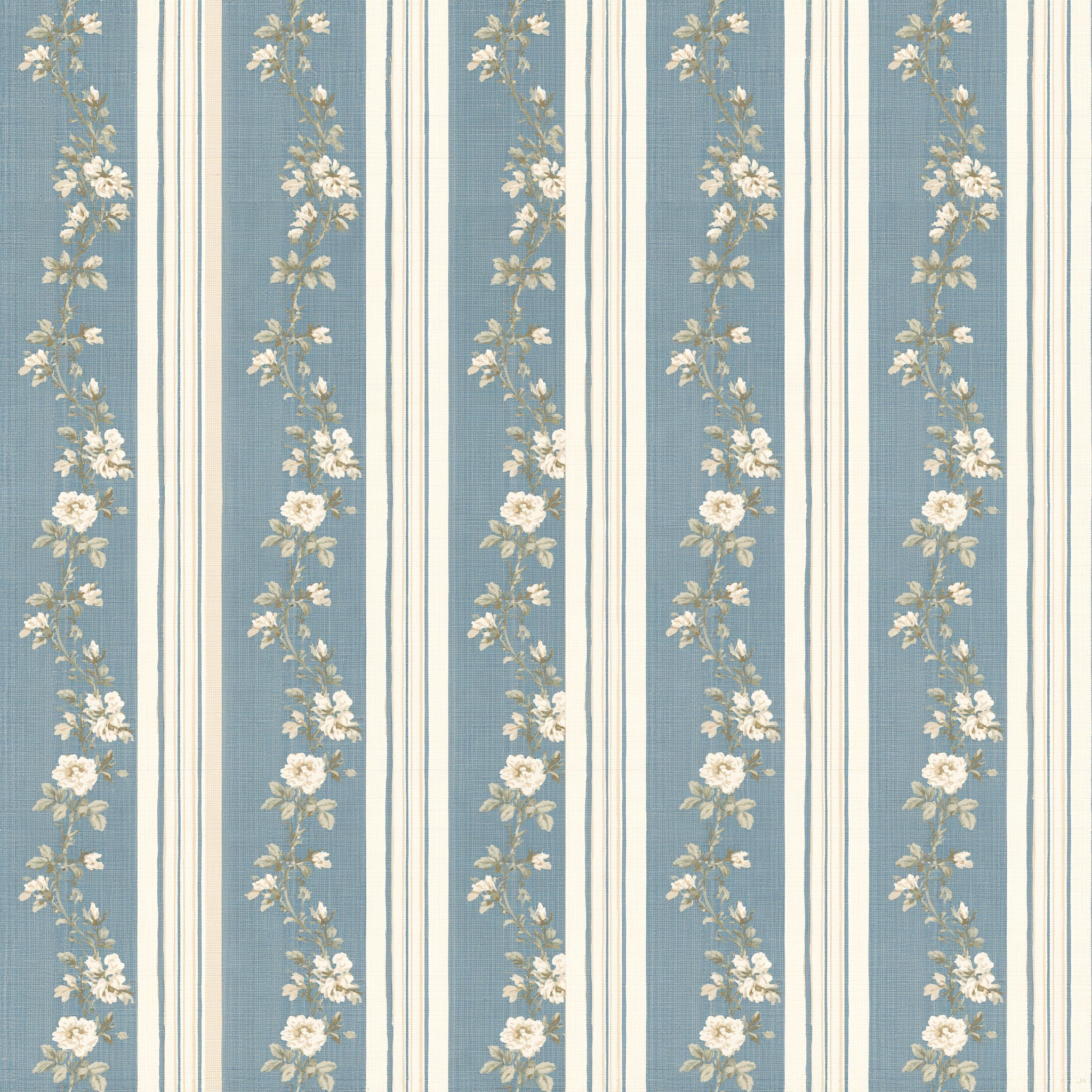 Climbing Rose Pinstripe — wallpaper pattern