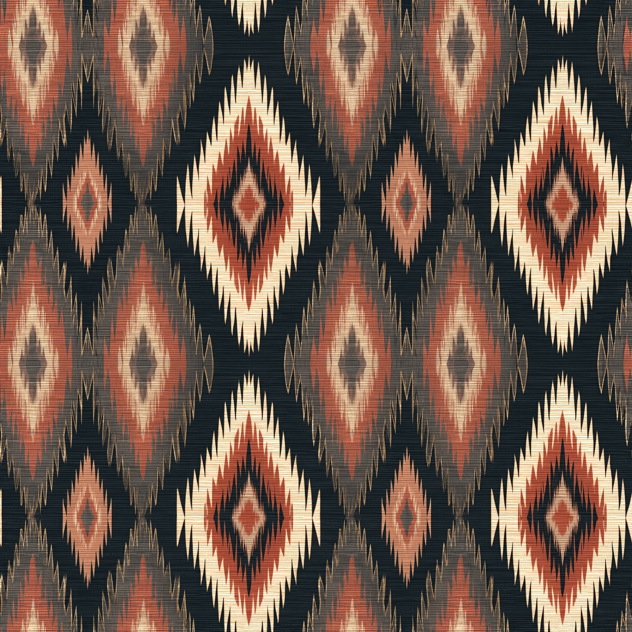 Stepped Ember Diamonds — wallpaper pattern