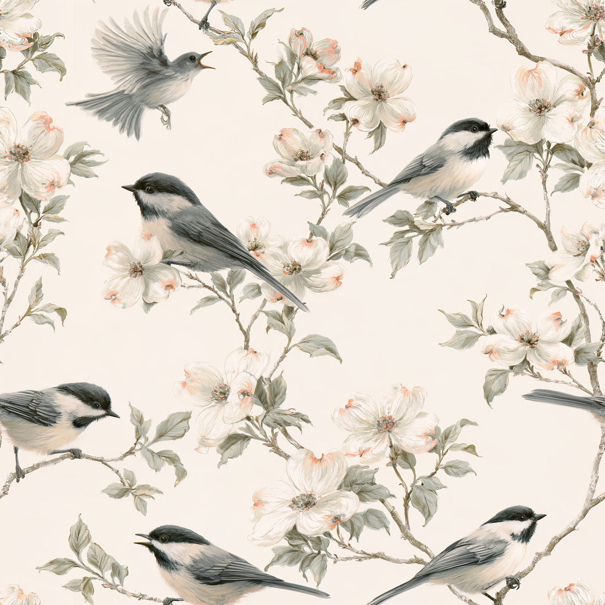 Arboreal Companions — wallpaper pattern