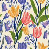 The Printmaker's Tulips — wallpaper pattern