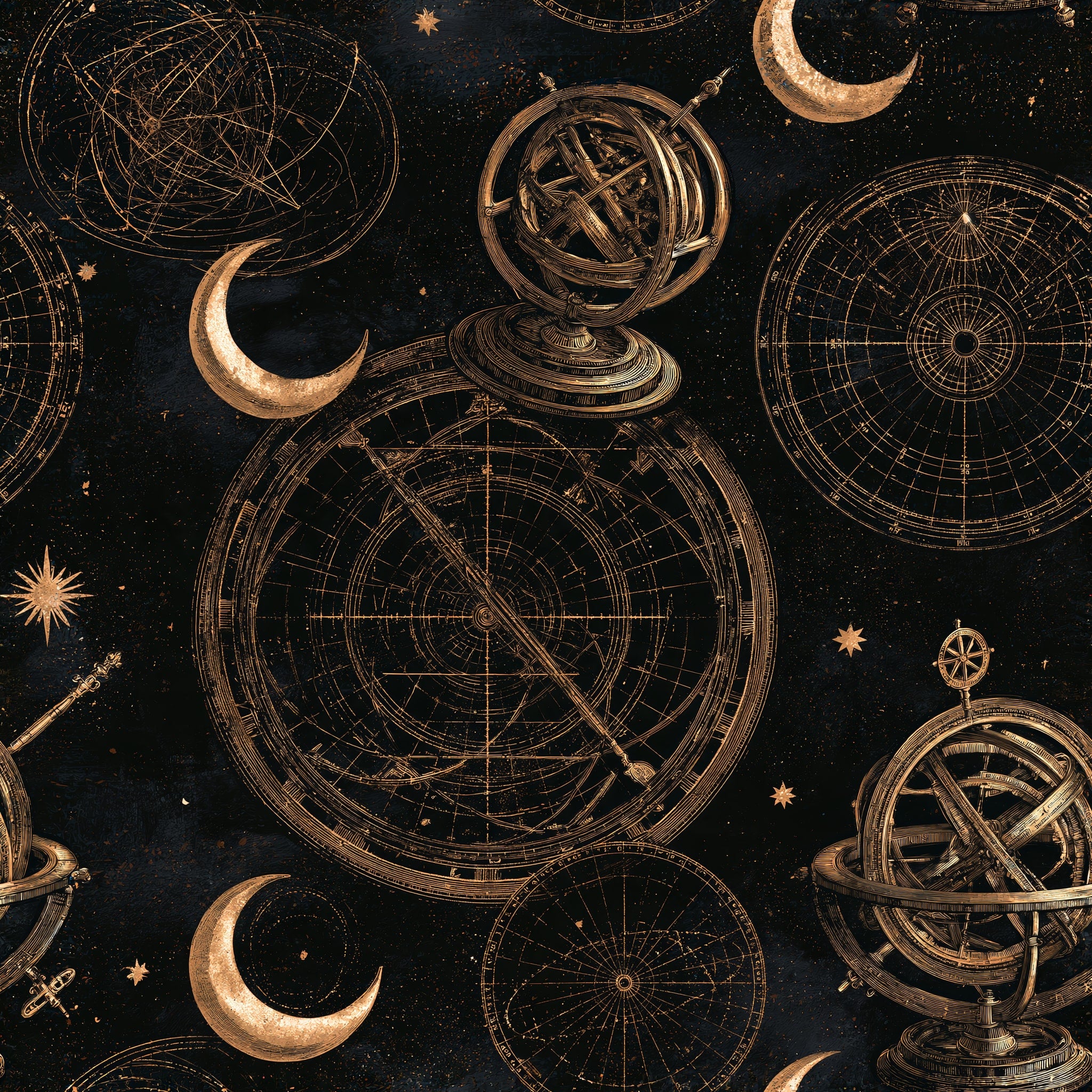 The Observatory Dial — wallpaper pattern